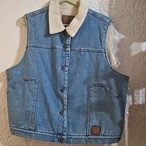 Vintage Lauren Jeans Co Sherpa lined Vest size 2x